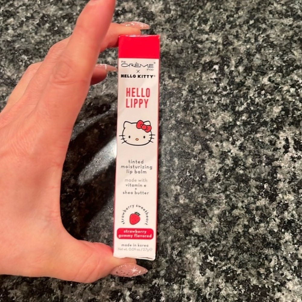 New Hello Kitty Hello Lippy Moisturizing Tinted Lip Balm Strawberry gummy flavor